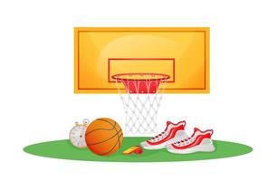 Basketball game objects vector