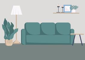 Modern living room interior vector