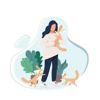 Exotic pet owner vector