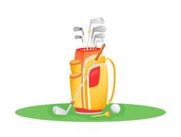 conjunto de palos de golf vector