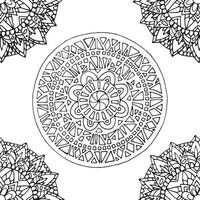 Zentangle mandala tile. vector