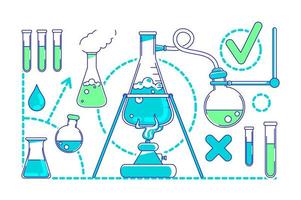 objetos de experimentos científicos vector