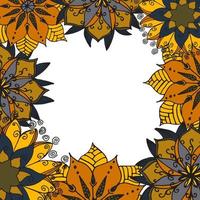 Flower mandala background. vector