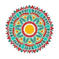 mandala de flores para tarjetas, estampados y libros para colorear vector