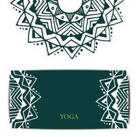 Yoga card template vector