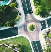 Bird's-eye view of an intersection photo