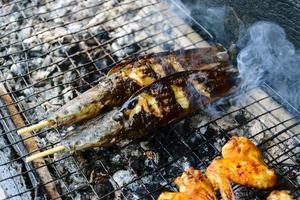 Grilled BBQ fish photo