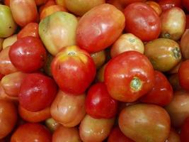 Close-up of red tomatoes photo