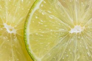 Lemon slices, close up photo