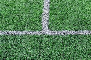Artificial turf field close-up photo