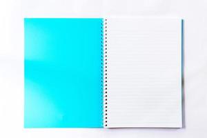 cuaderno azul de colores foto