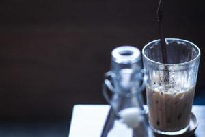 Iced coffee latte