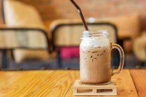 Glass jar in a mocha photo