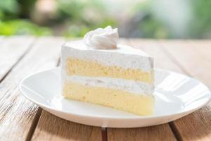 Coconut cake on plate photo