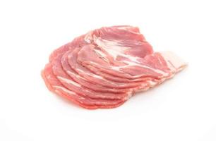 Fresh sliced pork photo