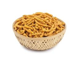 Wicker bowl of sev photo