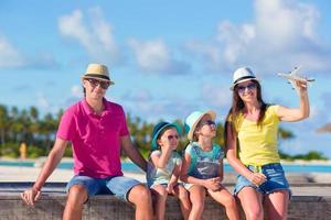 familia en vacaciones de verano foto