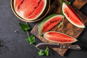 Fresh watermelon slices