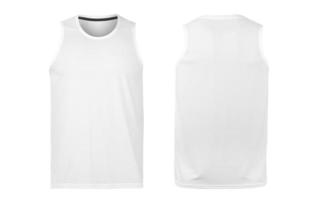 maqueta de camiseta blanca sin mangas foto