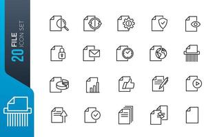 Document file icon set vector