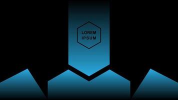 Minimalistic blue and black geometric color abstract background vector