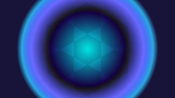 Neon circular abstract background of dark blue color. vector