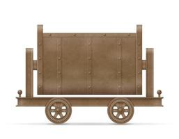 Mining trolley cart vector