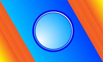 Blue circle abstract background with orange color combination vector