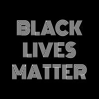 Black lives matter text vector
