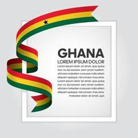 Ghana abstract wave flag ribbon vector