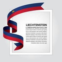 Cinta de bandera de onda abstracta de Liechtenstein vector