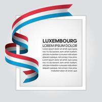 Luxembourg abstract wave flag ribbon vector