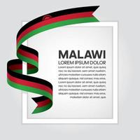 Malawi abstract wave flag ribbon vector