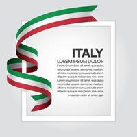 Italia abstract wave flag ribbon