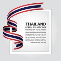 Thailand abstract wave flag ribbon vector