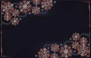 Rose Gold Snowflakes Background vector
