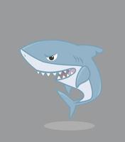 Cute cartoon shark vector