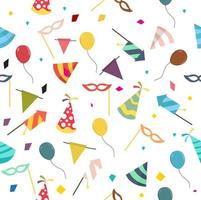 Seamless pattern of party and carnival elements vector