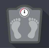 Footprints on a body weight scale vector