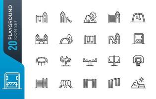 Minimal playground icon set vector