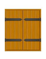 Closed shutter wooden window vector