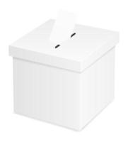 Ballot box for election voting vector illustratio