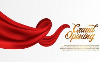 Grand Opening ceremony party template with golden confetti vector