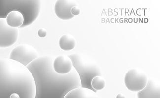 3D white silver sphere balls vector