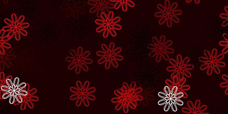Red natural layout with flowers.