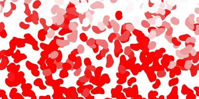 Red backdrop with chaotic shapes. vector