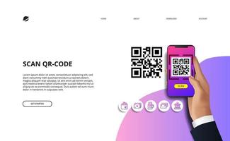 QR code for finance online payment vector