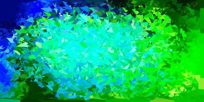 Light blue, green triangle mosaic pattern. vector