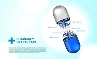 3d farmacia píldoras cápsula medicina salud