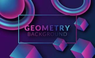 Modern abstract 3D geometric background vector